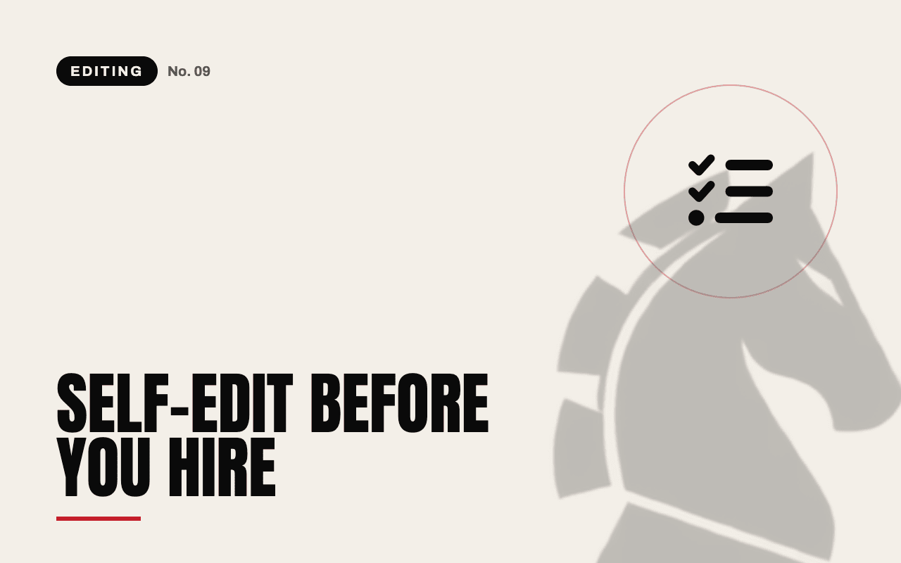 How to self-edit before hiring an editor